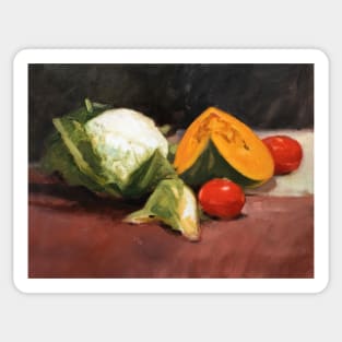 Still Life with Vegetables ~ oil painting Sticker